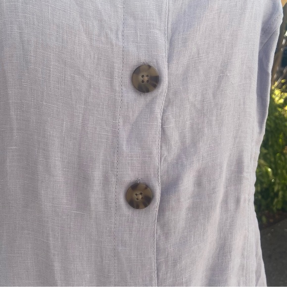 Madewell Button Front Linen MIDI Dress - Picture 8 of 9